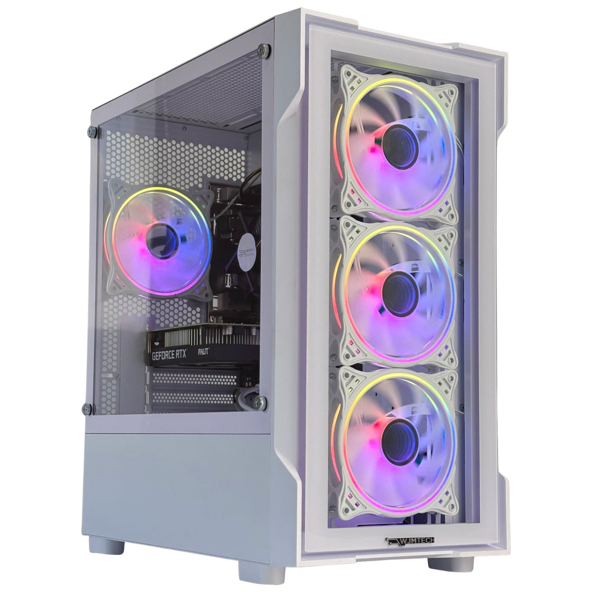 Super Fast Gaming PC Tower - WJM Tornado - Ryzen 5 - RTX Graphics - 32GB DDR4 RAM - 512GB NVMe SSD, 1TB HDD, aRGB, WiFi, Windows 11