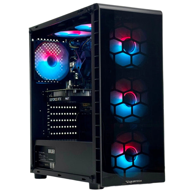 RTX 3050 6GB Gaming PC - i5-8400, 16GB RAM, 512GB SSD + 1TB, Windows 11 - WJMTech Raider