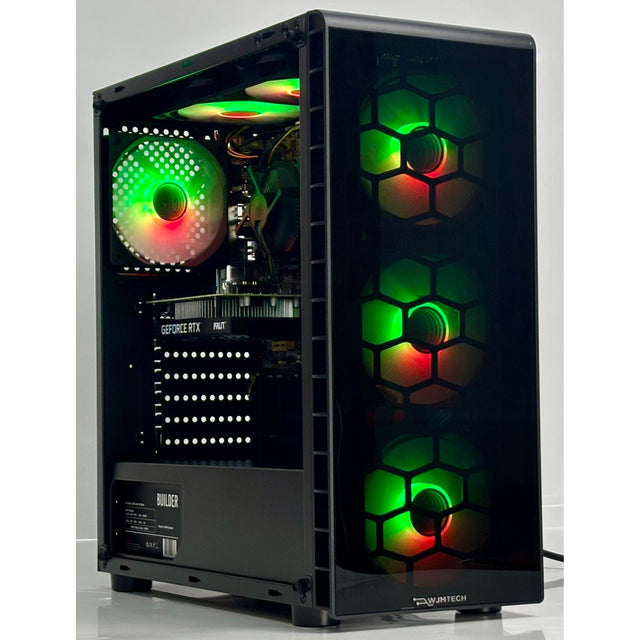 RTX 3050 6GB Gaming PC - i5-8400, 16GB RAM, 512GB SSD + 1TB, Windows 11 - WJMTech Raider
