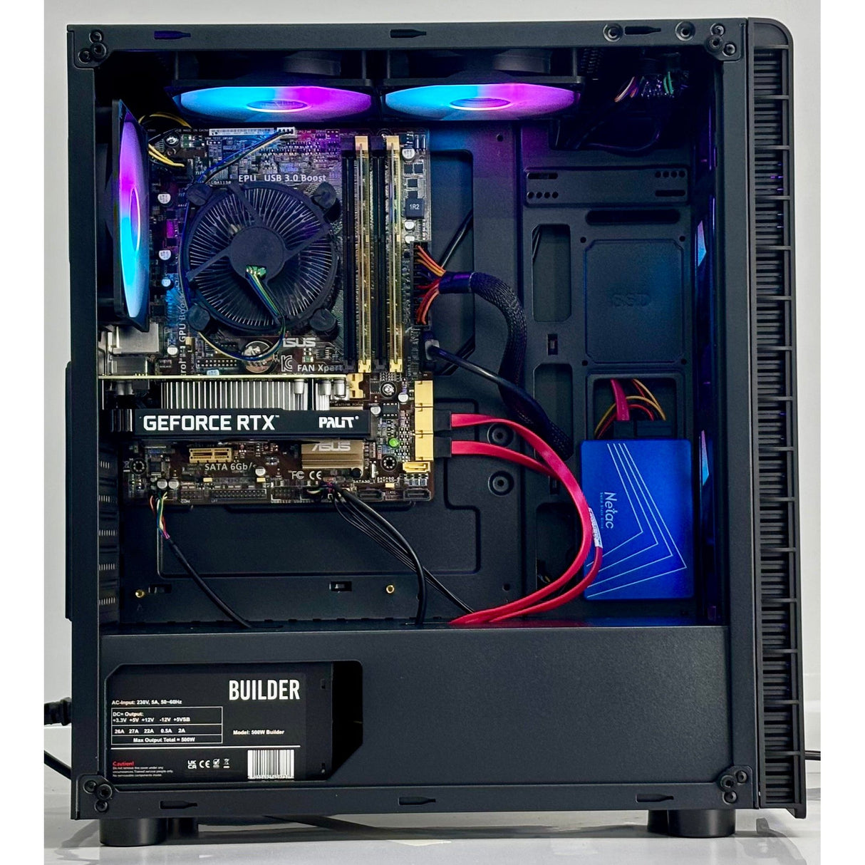 WJM Raider Gaming PC - Core i7 3.4GHz 8GB RTX 4060 16GB RAM 1TB HDD + 480GB SSD