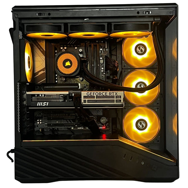 Gaming PC Ryzen 7 9800X3D - RTX 5070 Ti 16GB, 1TB NVMe SSD, 32GB DDR5 RAM, 360mm ARGB Liquid Cooler - WJMTech Vector X