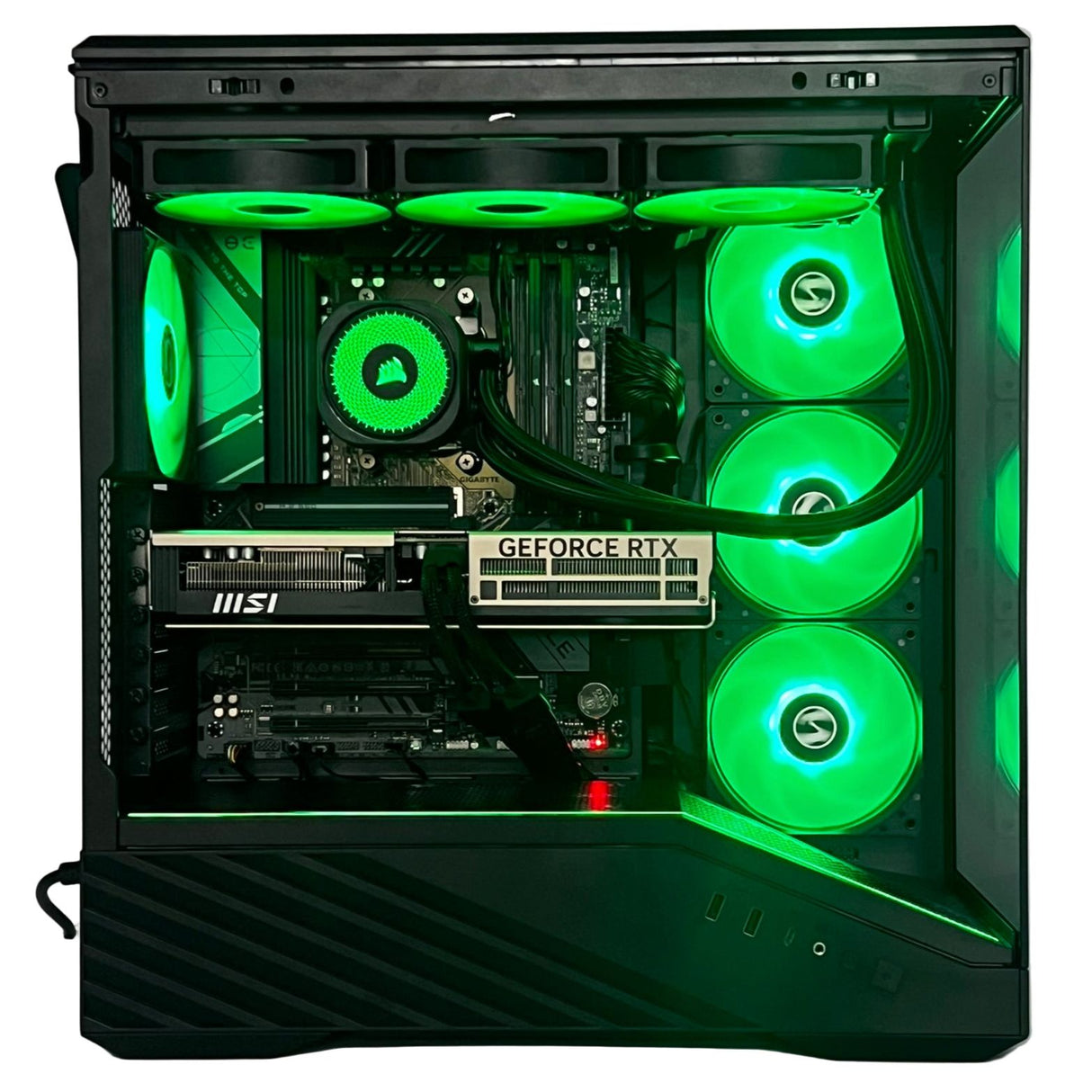 Ultra High End 4K Gaming PC - RTX 5070 Ti 16GB , Ryzen 7 9800X3D 5.2GHz, 2 x 1TB NVMe SSD, 32GB DDR5 RAM, 360mm ARGB Liquid Cooler