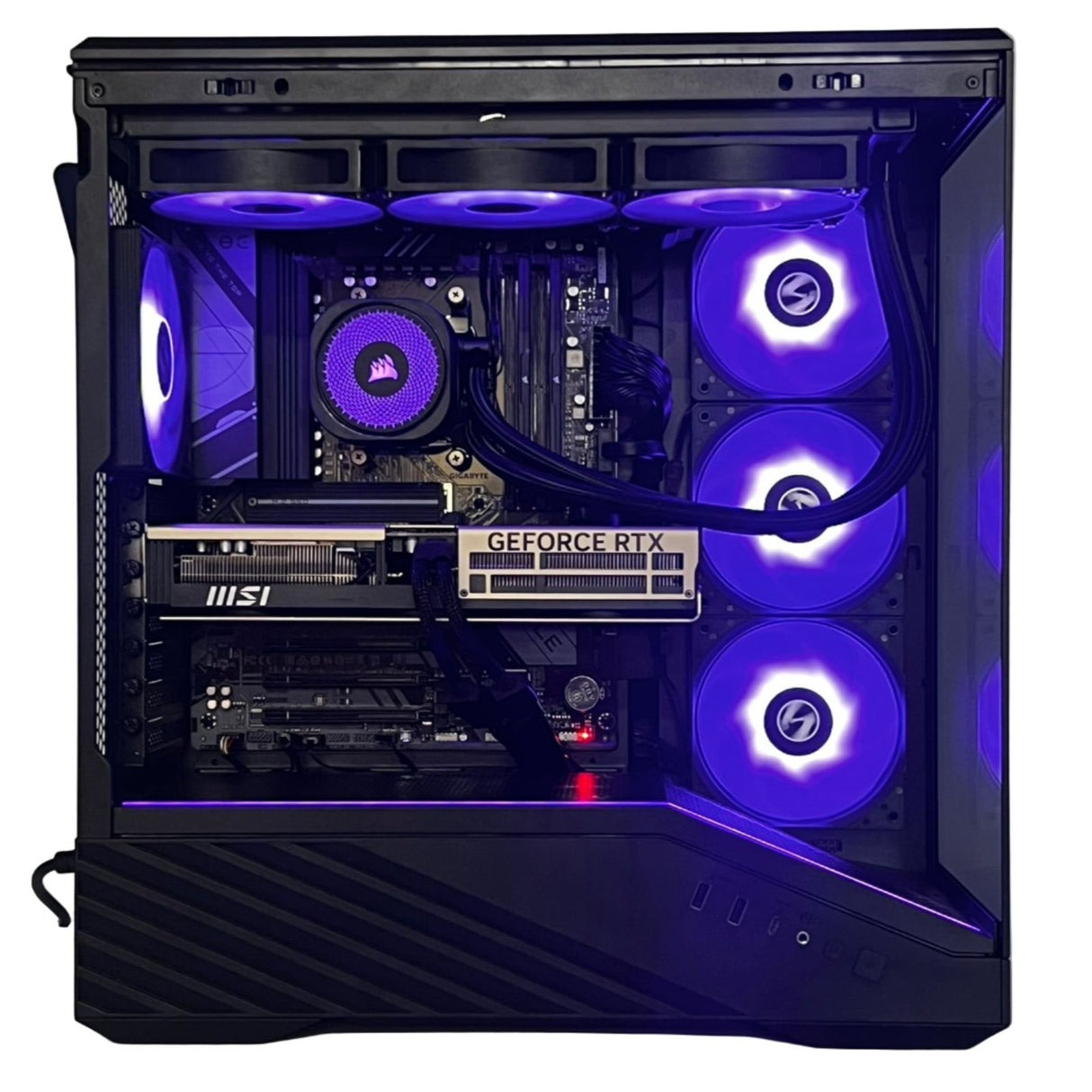 Ultra High End 4K Gaming PC - RTX 5070 Ti 16GB , Ryzen 7 9800X3D 5.2GHz, 2 x 1TB NVMe SSD, 32GB DDR5 RAM, 360mm ARGB Liquid Cooler