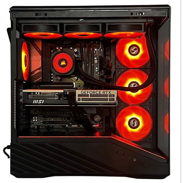 Gaming PC Ryzen 7 9800X3D - RTX 5070 Ti 16GB, 1TB NVMe SSD, 32GB DDR5 RAM, 360mm ARGB Liquid Cooler - WJMTech Vector X