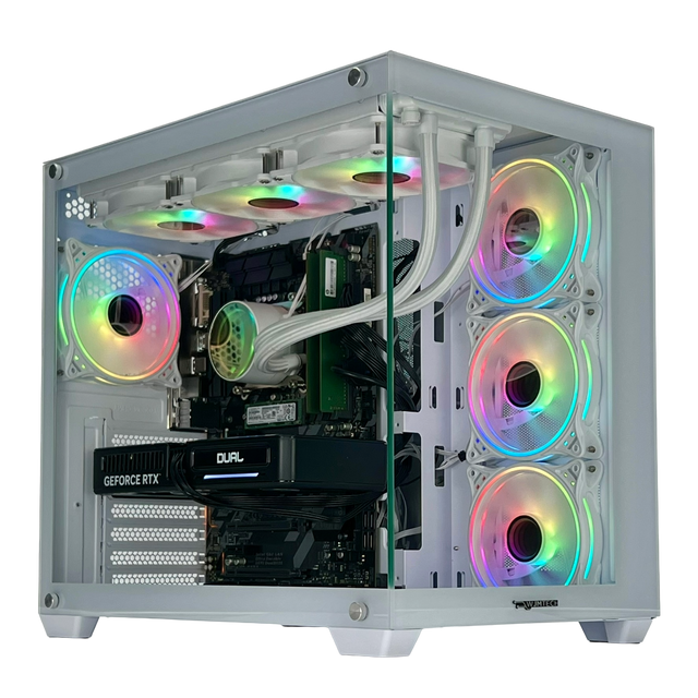 Gaming PC AMD Ryzen 7 5700X, Nvidia RTX 5060 8GB, 16GB DDR4 RAM, 1TB NVMe SSD, 360mm Watercooler - WJMTech Vision