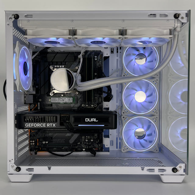 Gaming PC AMD Ryzen 7 5700X, Nvidia RTX 5060 8GB, 16GB DDR4 RAM, 1TB NVMe SSD, 360mm Watercooler - WJMTech Vision