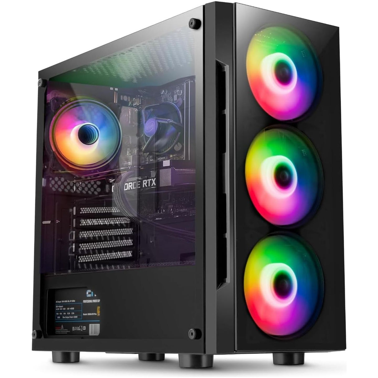 WJM Flash Gaming PC - Intel Core i7-4770 CPU | RTX 3050 6GB GPU | 16GB RAM | 1TB HDD | 256GB SSD