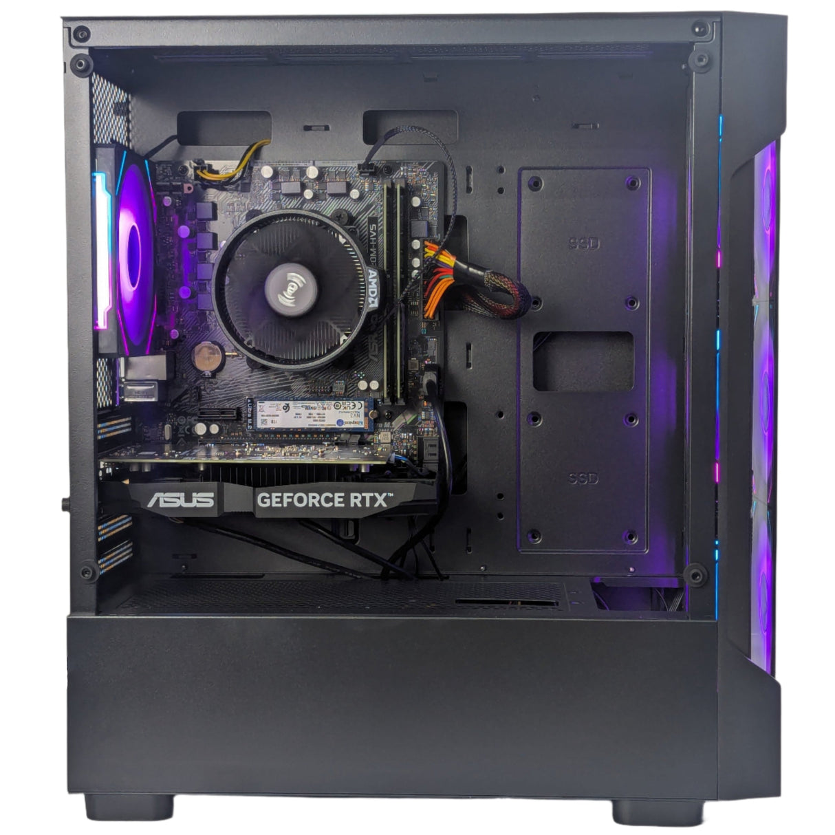 WJM Bolt Super Fast Gaming PC Tower - Ryzen 5 5500 4.2GHz, RTX 5060 8GB, 32GB DDR4 RAM, 1TB SSD, aRGB, WiFi, Windows 11