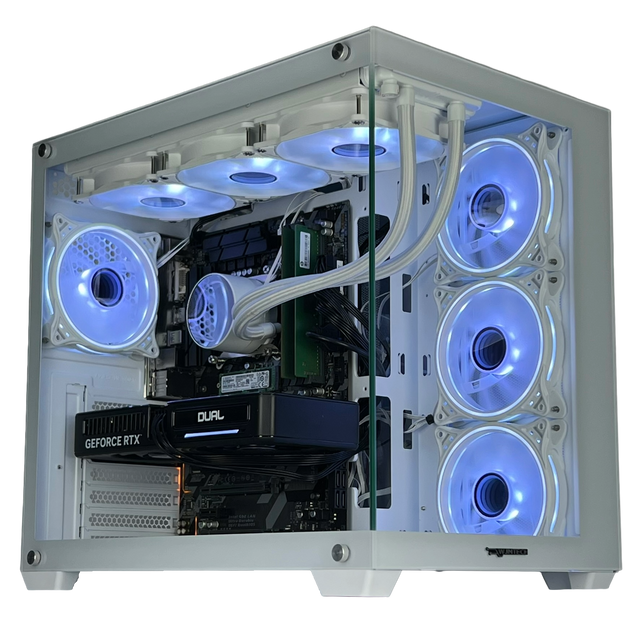Gaming PC AMD Ryzen 7 5700X, Nvidia RTX 5060 8GB, 16GB DDR4 RAM, 1TB NVMe SSD, 360mm Watercooler - WJMTech Vision
