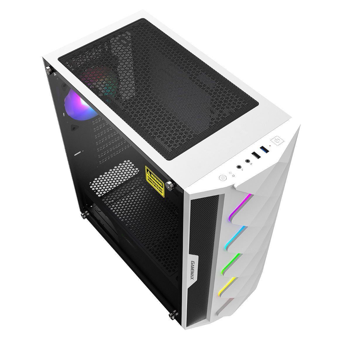 White Diamond RGB Gaming PC - Core i7 - 4770 3.6GHz WiFi Windows 10 GTX Graphics - WJMTech