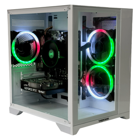 WJM Infinity Gaming PC - AMD Ryzen 5 5500 4.2GHz - RTX 4060 8GB - 32GB DDR4 RAM - 512GB NVMe SSD, 1TB HDD, aRGB, WiFi, Windows 11 - WJMTech
