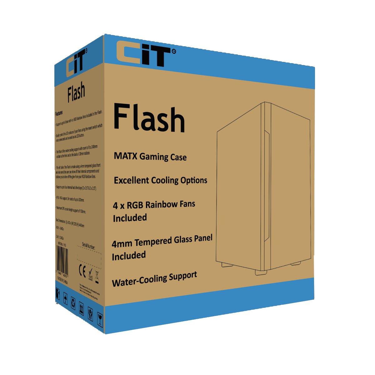 WJMTech Flash Gaming PC - Intel Core i7 - 4770 CPU | RTX 3050 6GB GPU | 16GB RAM | 1TB HDD | 256GB SSD - WJMTech