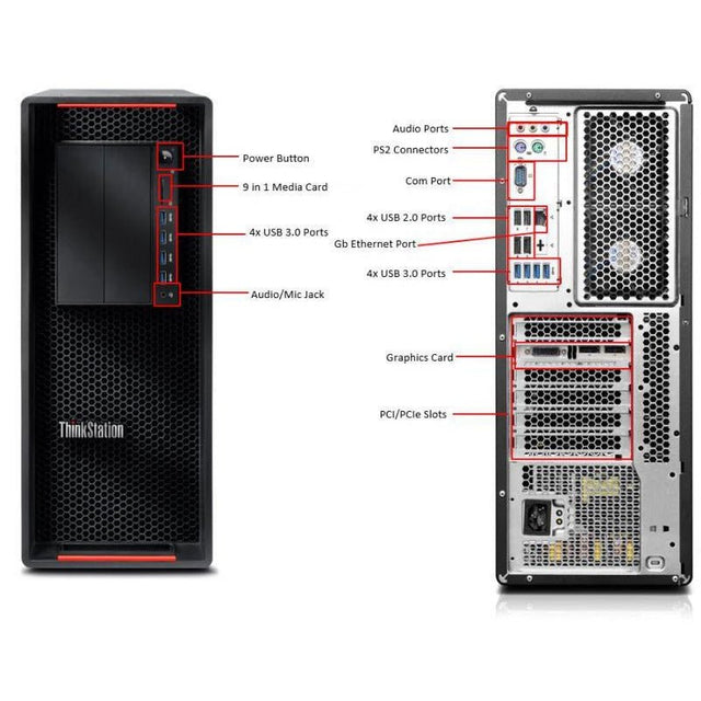 Lenovo Thinkstation P500 Intel Xeon E5 - 1660 v3 8 Core Desktop PC 32GB Win 10 Pro Nvidia Quadro - WJMTech