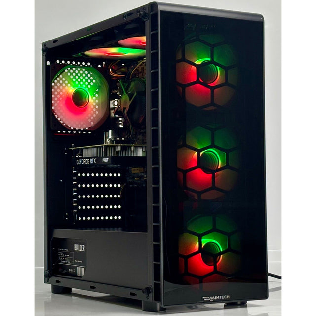 RTX 3050 6GB Gaming PC - i5-8400, 16GB RAM, 512GB SSD + 1TB, Windows 11 - WJMTech Raider