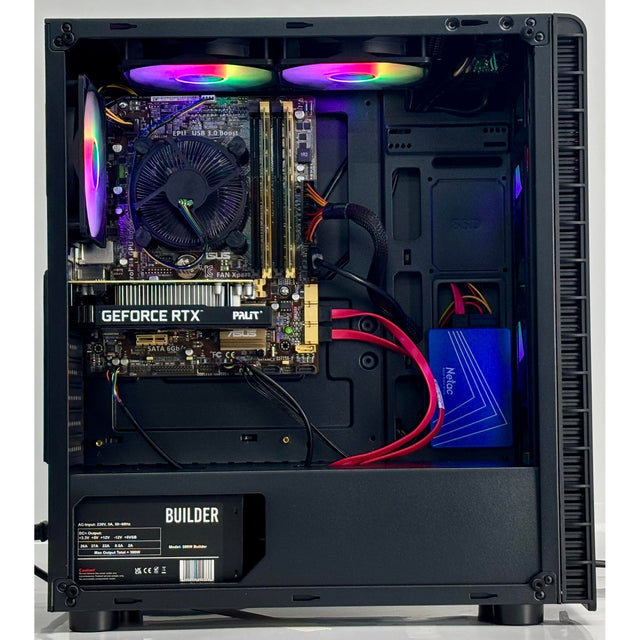 RTX 3050 6GB Gaming PC - i5-8400, 16GB RAM, 512GB SSD + 1TB, Windows 11 - WJMTech Raider