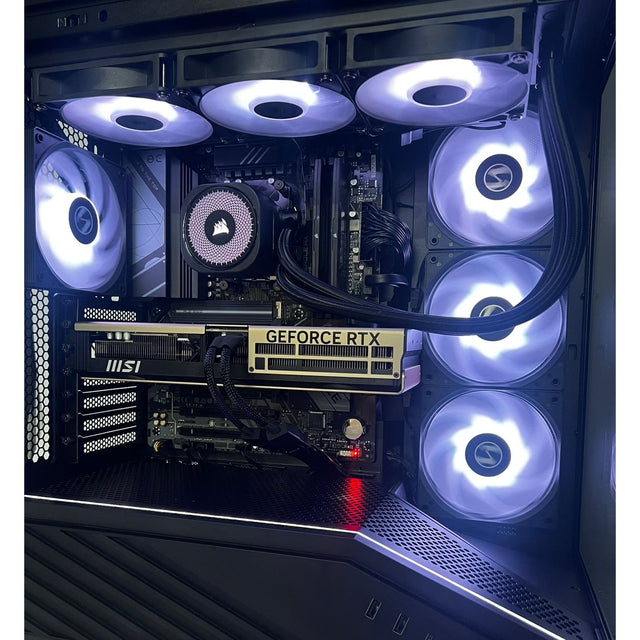 Gaming PC Ryzen 7 9800X3D - RTX 5070 Ti 16GB, 1TB NVMe SSD, 32GB DDR5 RAM, 360mm ARGB Liquid Cooler - WJMTech Vector X