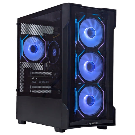 WJM Bolt Super Fast Gaming PC Tower - Ryzen 5 5500 4.2GHz, RTX 5060 8GB, 32GB DDR4 RAM, 1TB SSD, aRGB, WiFi, Windows 11