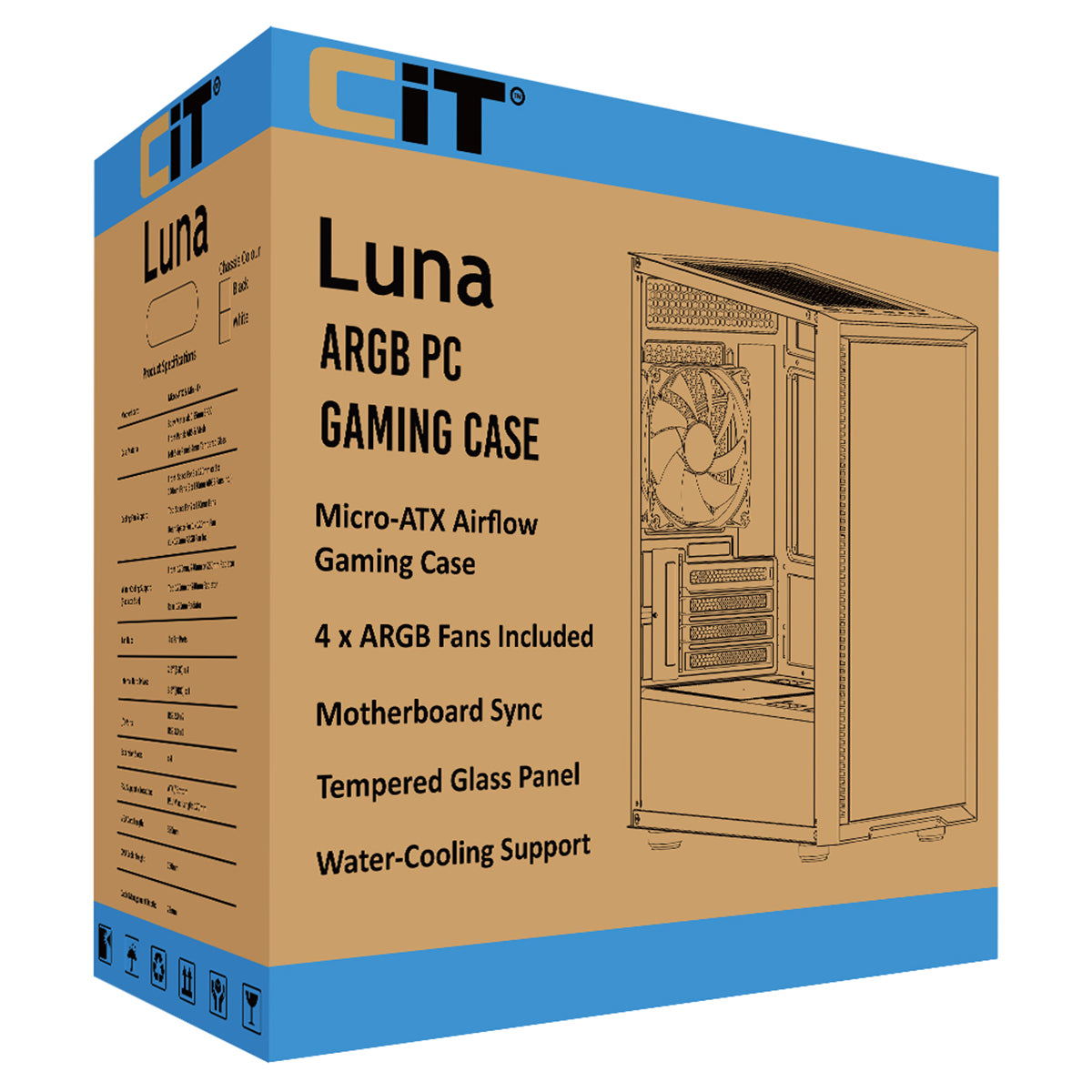 Luna White Desktop Gaming PC Intel Core i7 Windows 10 SSD & RAM Options