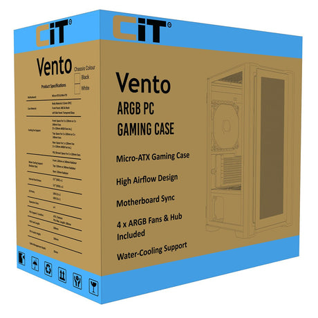 Gaming PC Bundle - Vento White - Core i7 3.6GHz 20' HD Widescreen GTX Graphics Win 10 Wifi SSD Keyboard Mouse - WJMTech