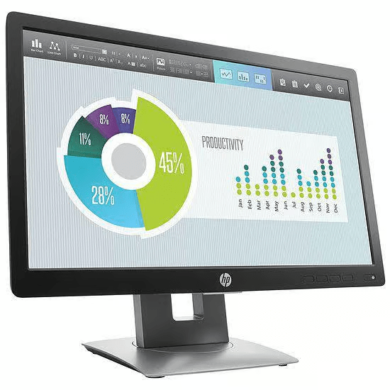 HP E202 EliteDisplay 20" IPS LED Backlit LCD HDMI Monitor 1600x900 with VGA DP - WJMTech