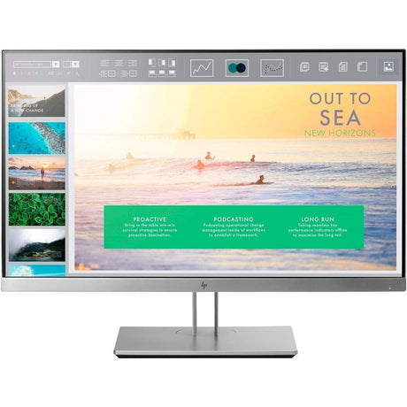 HP EliteDisplay E233 IPS 23' Computer Monitor Black, Silver 1080P Full HD HDMI DP - WJMTech