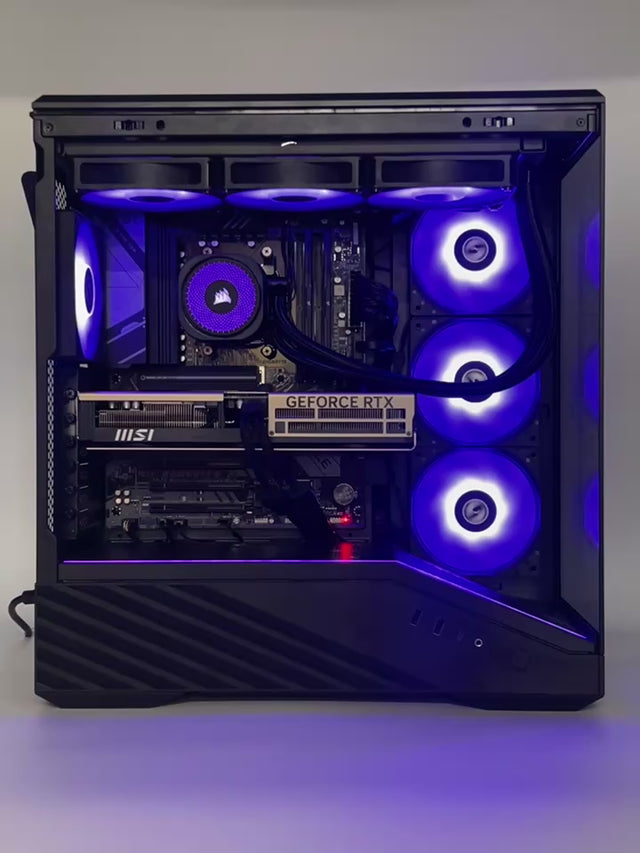 Gaming PC Ryzen 7 9800X3D - RTX 5070 Ti 16GB, 1TB NVMe SSD, 32GB DDR5 RAM, 360mm ARGB Liquid Cooler - WJMTech Vector X