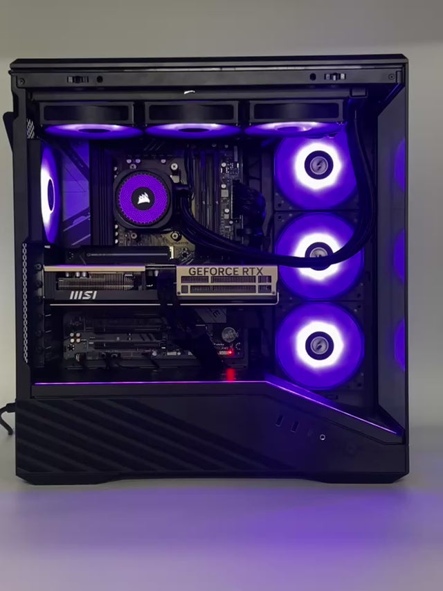 Gaming PC Ryzen 7 9800X3D - RTX 5070 Ti 16GB, 1TB NVMe SSD, 32GB DDR5 RAM, 360mm ARGB Liquid Cooler - WJMTech Vector X