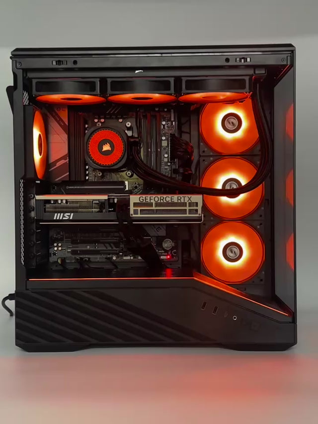 Gaming PC Ryzen 7 9800X3D - RTX 5070 Ti 16GB, 1TB NVMe SSD, 32GB DDR5 RAM, 360mm ARGB Liquid Cooler - WJMTech Vector X