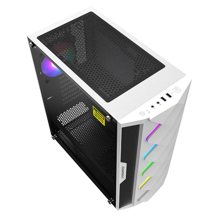 White Diamond RGB Gaming PC - Core i7 - 4770 3.6GHz WiFi Windows 10 GTX Graphics - WJMTech