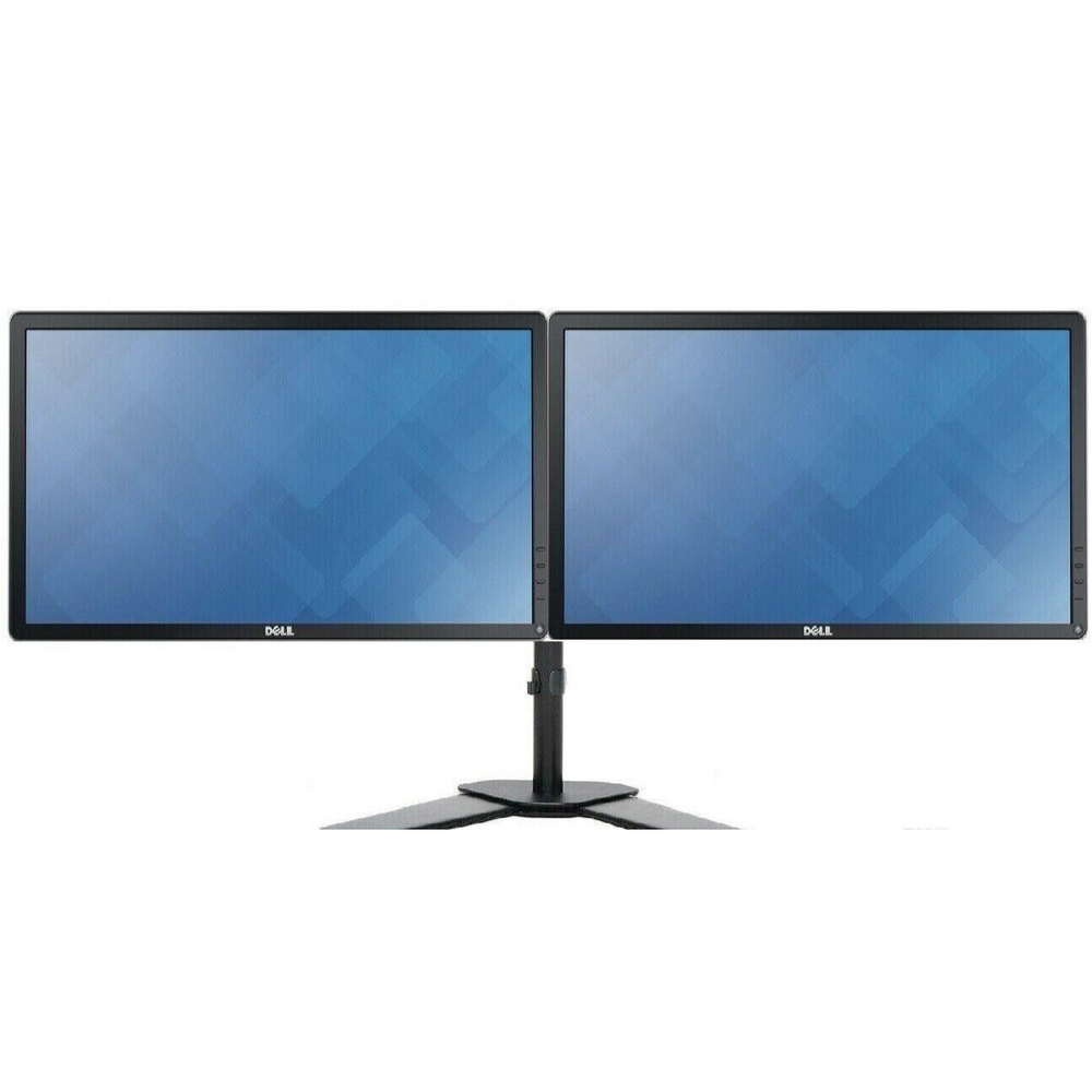 2 x Dell 22" Dual Monitor Setup HD LED VGA New Dual Stand