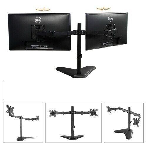 Dual Monitor 2 x 23' Bundle Dell FULL HD DVI VGA New Stand