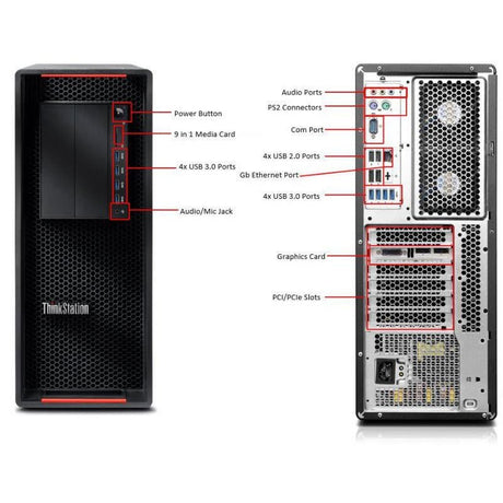 Lenovo Thinkstation P500 Intel Xeon E5 - 1660 v3 8 Core Desktop PC 32GB Win 10 Pro Nvidia Quadro - WJMTech